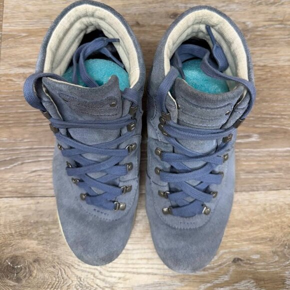 Timberland Brattle Hiker Blue Suede Ankle Boot Women's Size 7 - Picture 3 of 9